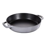 STAUB 40511-726-0 Cast Iron Frying Pan with Two Handles, Graphite Grey, 26 cm
