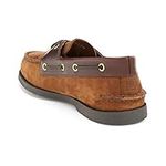 Sperry Men's Authentic Original 2-Eye Leather Boat Shoe, Brown Buc Brown, 14 W US