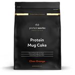 THE PROTEIN WORKS - Protein Mug Cake Mix | 150 Calorie Cake | Protein Mug Cake Mix | High Protein Low Sugar Cake Snack | 11 Servings | Choc Orange | 500g