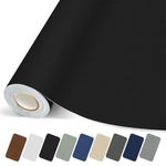 Lifenion Canvas Repair Patch, 17X79 Inch Strong Sticky Fabric Repair Tape, Self-Adhesive Fabric Patch for Sofas, Tote Bags, Clothing, Car Seats, Furniture(Black, 17X79 Inch)