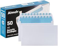 #6 3/4 Security Tinted Self-Seal Envelopes - No Window, EnveGuard, Size 3-5/8 X 6-1/2 Inches - White - 24 LB