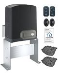 GateNear [𝗛𝗼𝗺𝗲𝗟𝗶𝗻𝗸 𝗖𝗼𝗺𝗽𝗮𝘁𝗶𝗯𝗶𝗹𝗶𝘁𝘆] Automatic Sliding Gate Opener Electric Chain Drive Gate Motor & 2 Remote Controls Driveway Slide Door Operator Complete Kit (1800lb)