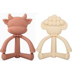 Baby Activity Toys, Cow Design and Siberian Sheep Toy for Toddlers, Preschoolers, Teether and Rattle