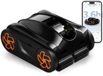 (2025 Upgrade) iGarden Pool Cleaner K36, Cordless Pool Vacuum Robot for Inground & Above Ground Pools, Smart Navigation, 220 Min Runtime, Touchscreen, Self-Parking, Cleans Floor, Wall & Waterline