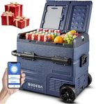 BODEGACOOLER 12 Volt Car Refrigerator,59 Quart (55L)12v Portable refrigerator,Car Fridge Freezer, -4℉-68 Car Cooler 12/24V DC and 100-240V AC for RV, Camping,Travel,Dual Zone WIFI APP Control(2 Doors)