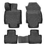 RizLiner Toyota RAV4 2019-2025 (No Prime Models) Floor Mats 3D Custom Fit Compatible with Toyota RAV4 Car Mats Laser Measured Floor Liners All Weather Odorless (Front & Rear)