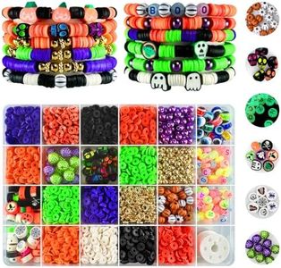 3200 pcs Halloween Beads for Bracelet Jewelry Making Kit with Glow Letter Beads, Halloween Decorations Charms Bracelet Making Kit for Jewelry Making, Varieties of Charms Arts Crafts DIY Gifts