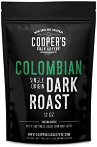 Dark Roast Colombian Coffee Single Origin Whole Bean 12oz