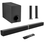 MZEIBO Soundbar with Subwoofer, 120W Bluetooth 5.3 TV Speaker, Home Theater Audio System, ARC/Optical/AUX Compatible for TV PC Projectors