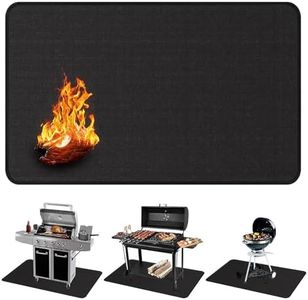 WOOLUCK 122 * 165cm Tappetino per Braciere, Tappetino Ignifugo Tappetini da Barbecue, BBQ Grill Mat per pavimento, per stufa, camino, barbecue e griglia
