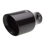 Simoni Racing TRX/20N Stainless Steel Round Universal Exhaust Tip, Black