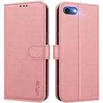 UITUIM Phone Case for iPhone SE 2022 / iPhone SE 2020 / iPhone 8 / iPhone 7 / iPhone 6S / iPhone 6 Phone Case Leather Wallet Flip Cover with Card Holder Shockproof Magnetic Folio Case Cover,Pink