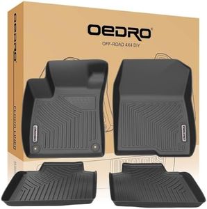 OEDRO Floor Mats Fit for 2018-2022 Honda Accord, TPE All-Weather Accord Floor Liners Includes 1st and 2nd Row: Front, Rear, Full Set Liners, Black