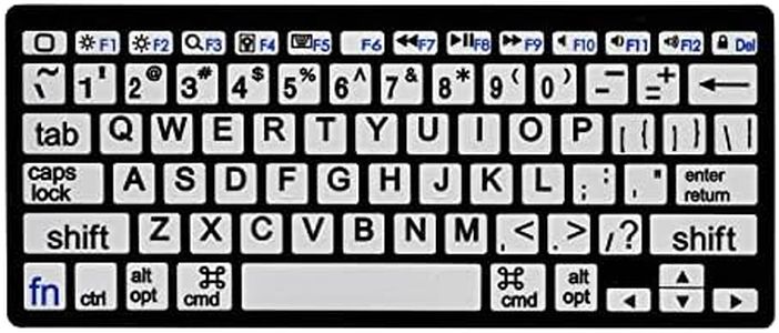 HXMJ-Large Print Mini Bluetooth Keyboard Compatible with iPad,iPhone,iPod,MacBook for Seniors and Visually Impaired Low Vision Individuals-White