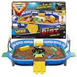 Monster Jam, Monster Dirt Arena 60 cm Set with 907G Monster Dirt and Monster Truck Exclusive Cast Metal 1:64 Scale