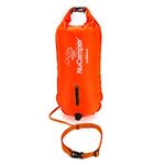 NuCamper Dry Bag 28L Inflatable Swim Buoy Waterproof Floating Drybag for Safe Swimming, Snorkeling, Kayaking, Water Diving, Boating Training…