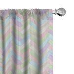 Ambesonne Pastel Curtains, Soft Colored Realistic Parquet Wooden Floor Pattern Herringbone Country Home Print, Window Treatments 2 Panel Set for Living Room Bedroom Decor, 56" x 63", Multicolor