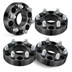 EVIL ENERGY 6x5.5 Wheel Spacers Compatible for Chevy Silverado GMC Sierra, 1.5"(38mm) 6x139.7mm Lug Centric Spacer for Suburban Express 1500, 78.1mm Wheel Adapter with M14x1.5 Studs Black 4PCS