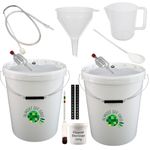 Premium 25 Litre Beer and Wine Making Starter Kit with 2 Buckets Makes 30 or 60 Bottles, Equipment Kit, Homebrewing Set for Wine, Beer, Cider and Mead Making, Basic Brewing Equipment Almost Off Grid