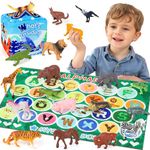 Alphabet Mystery Box for Kids - Alphabet Learning Toy with 26 PCS Animal Figurines Letter Matching Game Montessori Educational Toy Preschool Kindergarten Gift for Toddlers Ages 3-8