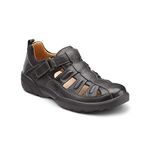 Dr. Comfort Fisherman Men's Therapeutic Diabetic Extra Depth Sandal: Black 10.5 X-Wide (3E/4E)