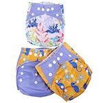 Vaguelly 3pcs Cloth Diapers Waterpr