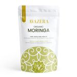 Avazera 100% Organic Moringa Powder (113g) | Complete Protein, Skin Health, Anti-inflammatory, High Antioxidants, Great for Smoothies, Tea, Drinks & Recipes