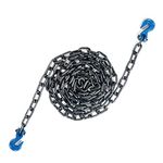 AYMMIC 1/4'' Transport Binder Chain, 12‘Tie Down Chains for Trailers, G70 Tow Chain, with Clevis Grab Hooks, 12,100 Lbs Breaking Strength, for Secure Heavy Loads to A Truck or Flatbed Trailer (1pcs)