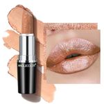 Anglicolor Pink Glitter Lipstick,Glitter Shine Metallic Lipstick,Beautiful Sculpture,Velvet Smooth Highly Pigmented Lipsticks for Women,Vegan & Cruelty-Free 4 g/0.14 oz (#10 SAHARA GOLD)