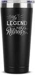 Sodilly Insulated Coffee Tumbler - Coffee Tumbler With Lid - Happy Retirement - Stainless Steel Insulated Coffee Tumbler - for Men Coworker Boss Employee - Legend Has Retired - Retirement Decorations