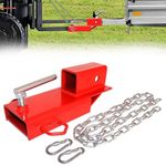 Forklift Trailer Hitch Attachment, Falconstar 2" Receiver Trailer Towing Adapter with Chain Red