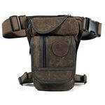 New Men's Canvas Hip Belt Bum Fanny Pack Waist Thigh Leg Drop Bag Tactical Military Riding Motorcycle Outdoor Bike Cycling Multi-Purpose Messenger Shoulder Bag