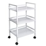 Honey-Can-Do Metal Rolling Cart - White CRT-09622 White