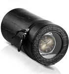 Single Watch Winder for Automatic Watches – Silent Motor, Battery and AC Adapter Powered, 2 Rotating Modes, Portable Watch Winders with Acrylic Window – Automatic Watch Winder Box for Men & Women