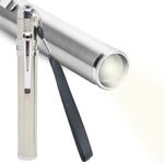 MCP Aluminium Pocket LED Pen Torch For Doctors | Nurses | Medical Students | High Lumen Moon Light | Super Bright | Free Battery (Silver)