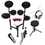 Carlsbro CSD130-R Plus Electronic Drum Kit with Stool & Headphones - Ideal Electric Drum Set for Beginners, Complete Electric Drums for Beginners, Compact and Portable Electronic Drum Kit