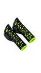 Shrenik Cycle Handle Grip 12.5cm Length Dual Soft Rubber Non Toxic Anti-Slip MTB/City Bicycle Bike (Black-Green)