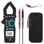Themisto TH-M88D Auto Range, AC/DC Current, True Rms Digital Clamp Meter (600A,6000 Counts), Black