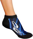 Sand Socks Vincere low cut Sprites beach volleyball soccer running men's women's (Blue Lightning, small)