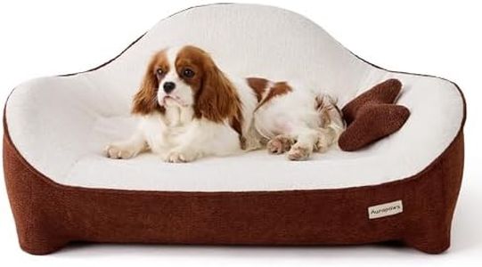 Aurapaws Orthopedic Dog Bed Medium Size Dogs - One-Piece Molded Support Foam™ Comfort Never Sag Dog Couch with 3 Washable Removable Covers & Bone Toy, Waterproof Liner, Nonslip Base, Brick Red, 36"