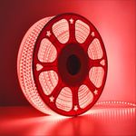 Forus LED Rope Strip Light 30 Meters 2 Year Warranty, Outdoor Waterproof Decorative Cove Lights for Ceiling, Balcony, Home Decor, Interior Decoration, Flexible Rope Light for Diwali, Christmas -Red