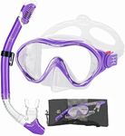 HH HHAO SPORT Kids Mask Snorkel Set Snorkeling Packages, with Diving Mask, Dry Snorkel, Mesh Bag, Anti-Fog Anti-Leak Snorkeling Gear for Kids for Snorkeling Swimming Diving