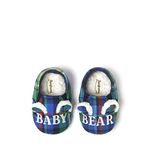 Dearfoams Unisex-Child Lil Slipper, Green Plaid Baby Bear, US 6-Numeric_9 Infant