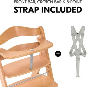 hauck Alpha+ Wooden High Chair – Adjustable Baby & Toddler Seat