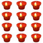 Go well LED Water Sensor Diya Set of 24 for Diwali Decoration Item for Home Décor - Multicolor 3D LED Diya Set Festival Diwali Decor for Office Living Room Diwali Festival Item