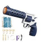 FunBlast Electric Water Gun for Holi with Bagpack, Revolver Water Gun Up to 20-30 FT Long Range, 1800CC Capacity Super Water Blaster Summer Toys for Beach, Pool and Outdoor - Multicolor