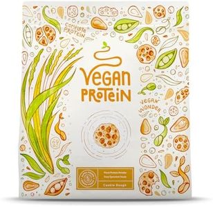 Proteína Vegana en Polvo | Sabor Cookie Dough | 100% Proteina Vegana | 21g dosis Vegan Protein Powder de Guisante, Arroz, Girasol y Soja | Proteína Aislada para Masa Muscular | 600g | Alpha Foods