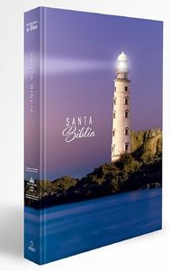 Biblia Reina Valera 1960 con faro en cubierta, letra grande tamaño manual, con n ombres de Dios / Bible RVR 1960 Handy Size Large Print, Lighthouse