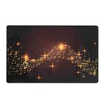 TORIBIO Drum Rug, 5 Ft x 4 Ft Drum Mat Drum Carpet Music Rug with Non-Slip Grip Bottom, Soundproof Rug Pads Electrical Drum Carpet Drum Accessories for Drummers,Musical Note