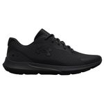 UNDER ARMOUR Men's Surge 3 Running Shoe, (002) Black/Black/Black, 12